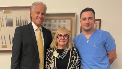 Gertrude Gompers with Igor Tomyn and John Moran