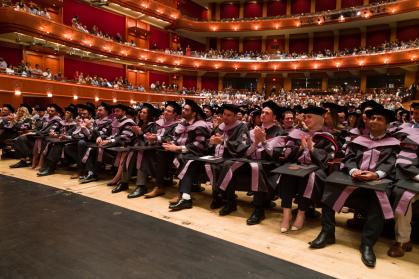 Students at convocation 