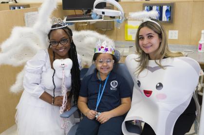 Tooth fairies with a pediatrics patient