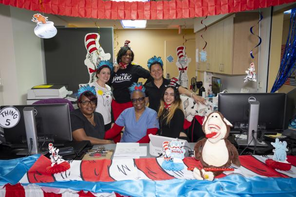 Pediatrict Dentistry team at the reception desk.